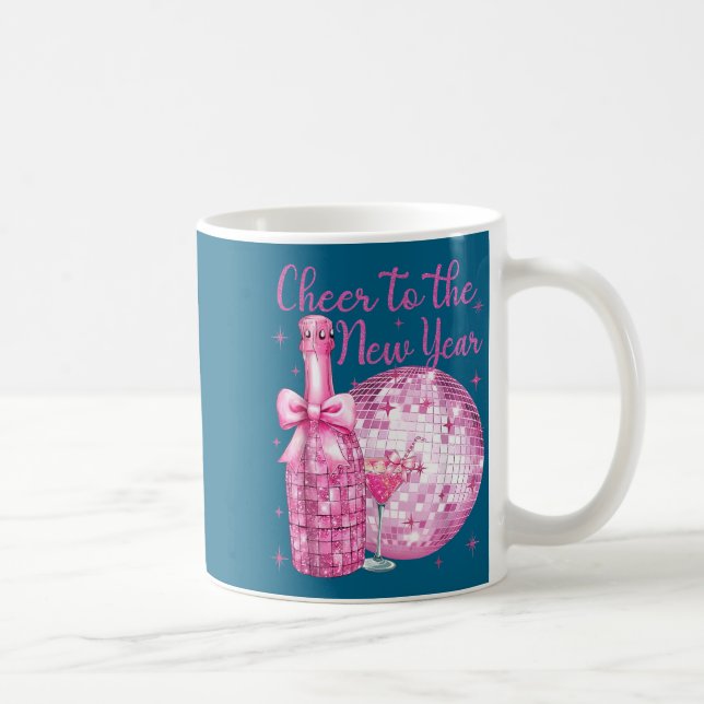 Caneca De Café Cheer To The New Year Happy New Year 2026 Party Di (Direita)