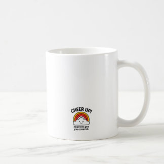 Caneca De Café Cheer Up Rainbow Cloud Motivational  Coffee Mug   