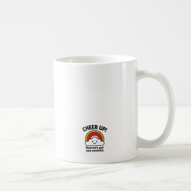 Caneca De Café Cheer Up Rainbow Cloud Motivational  Coffee Mug    (Direita)