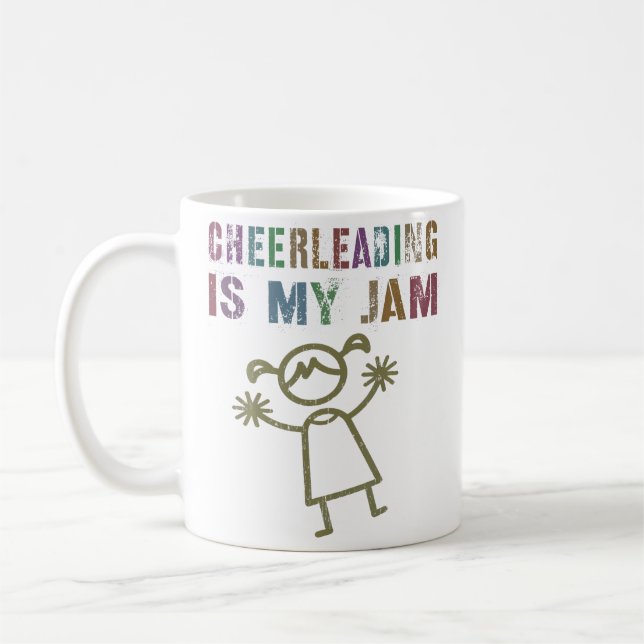 Caneca De Café Cheerleading Is My Jam Cheerleading Team (Esquerda)