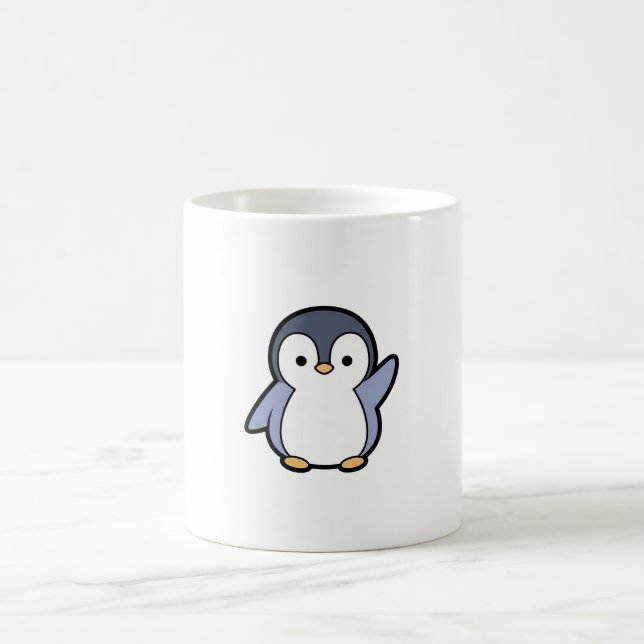 Caneca De Café Cheery Penguin – Cute Kawaii Illustration (Centro)