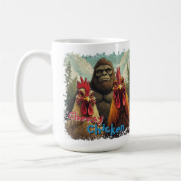 Caneca De Café "Cheesy Chicken Selfies Bigfoot" Photo Op