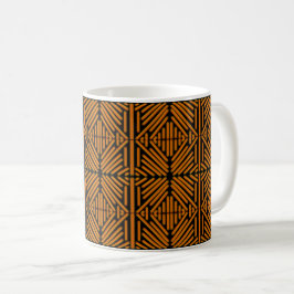 Caneca De Café Cheesy Noodle Doodle Art Symmetrical Lined Pattern