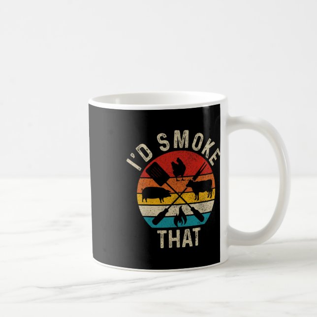 Caneca De Café Chef Açougueiro Churrasco Eu Fumaria Aquele Dia Do (Direita)