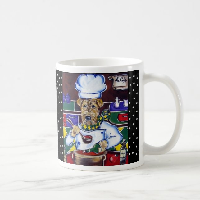 Caneca De Café Chef Airedale (Direita)