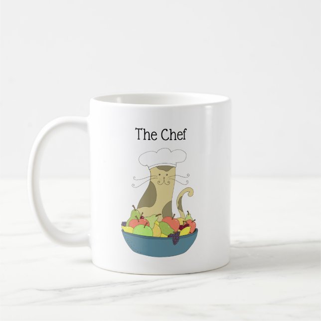 Caneca De Café Chef Cat Coffee Mug (Esquerda)