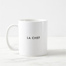 Chef | Chefe | Mug de café francês personalizado