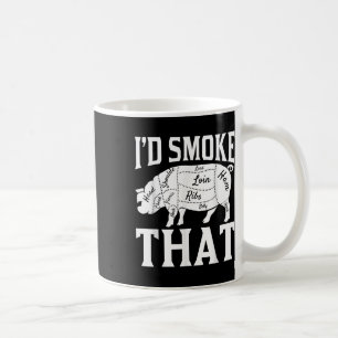 Caneca De Café Chef De Churrasco Engraçado Fumava Esse Bar Engraç