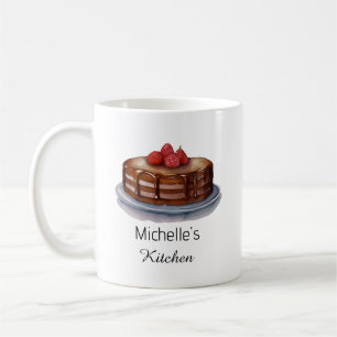 Caneca De Café Chef de pastelaria de bolos elegante personalizado