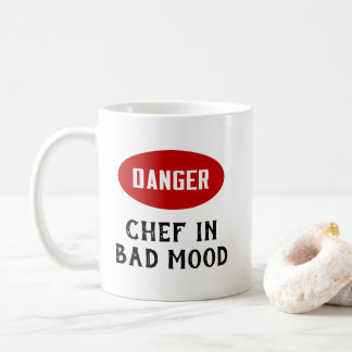 Caneca De Café Chef de perigo personalizável em mau humor