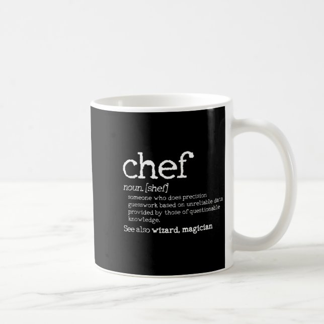 Caneca De Café Chef Definition - Funny Dictionary Cooking Gift Ta (Direita)