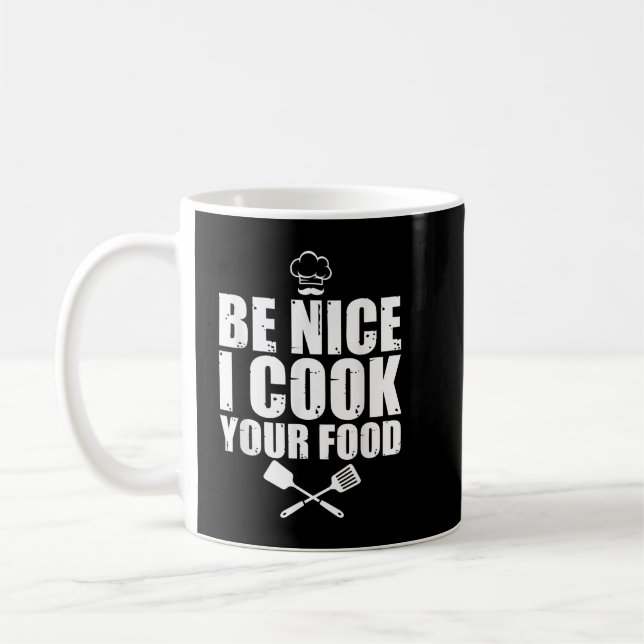 Caneca De Café Chef Engraçado Para Homens Mulheres Cozinham Paste (Esquerda)