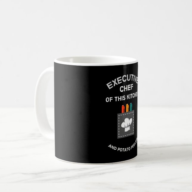 Caneca De Café Chef Executivo Engraçado - Cozinheiros Maus - Cozi (Frente Esquerda)