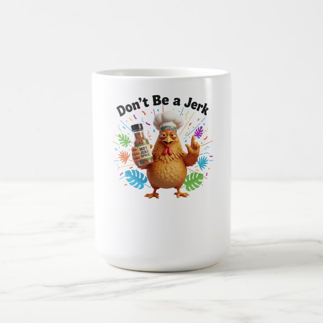 Caneca De Café Chef Frango Molho Picante Engraçado | Humor Comida (Centro)