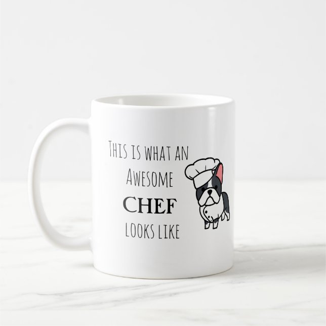 Caneca De Café Chef Incrível - presente de cão de desenho animado (Esquerda)