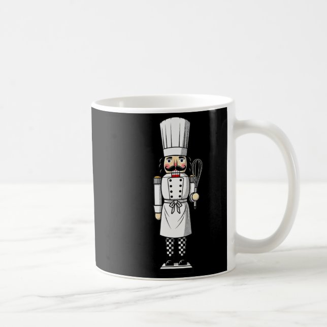 Caneca De Café Chef Nutcracker Cook Hat Xmas  (Direita)