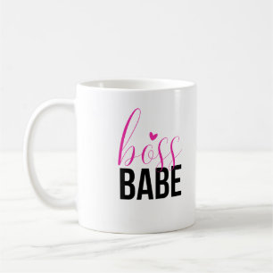 Caneca De Café Chefe Babe, Black and Pink Mug