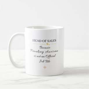 Caneca De Café Chefe da Cota do Escritório de Vendas