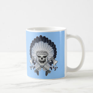 Caneca De Café Chefe de Crânio Indiano