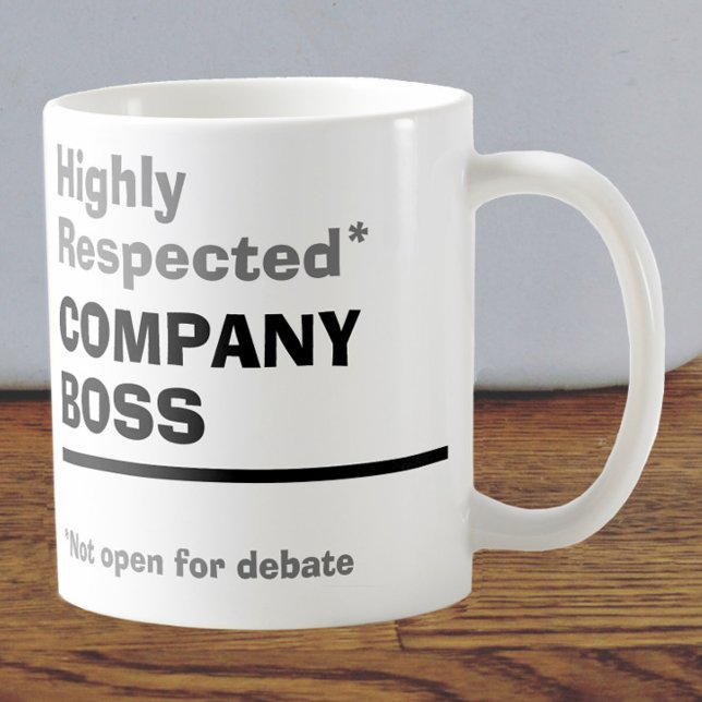 Caneca De Café Chefe de Empresa Altamente Respeitado (Criador carregado)