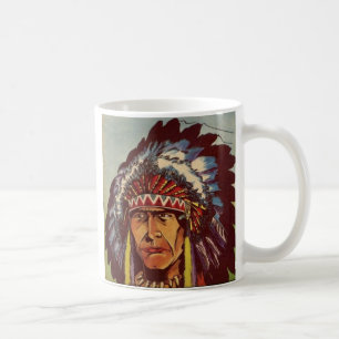 Caneca De Café Chefe de Endereço Nativo Americano