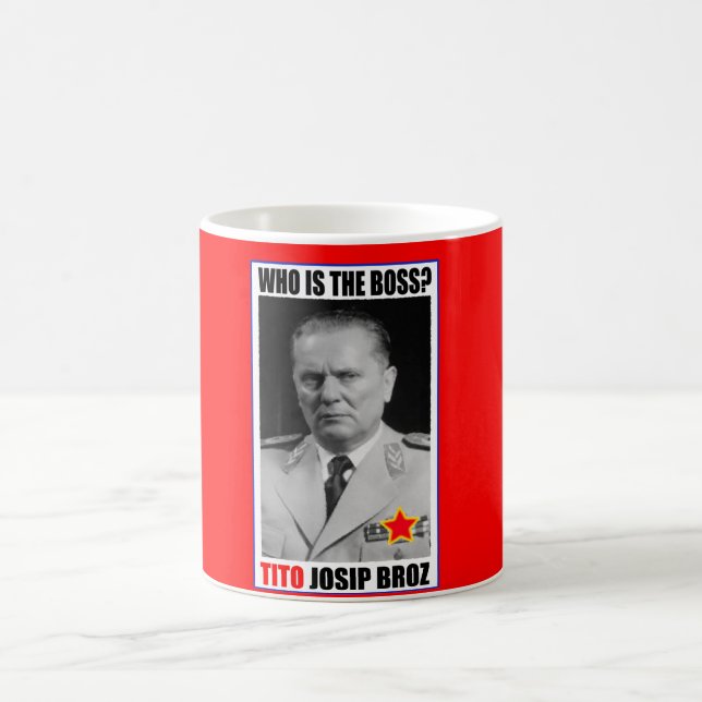 CANECA DE CAFÉ CHEFE DE JOSIP BROZ TITO DO MARECHAL (Centro)