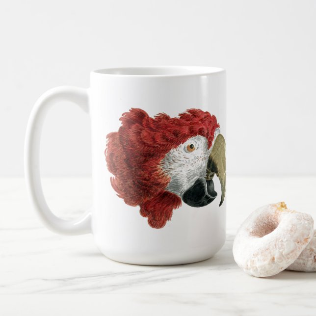 Caneca De Café Chefe de Macaw (1725-1792) Aert Schouman (Com Donut)