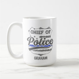 Caneca De Café Chefe de Polícia Personalizado do Escudo EUA