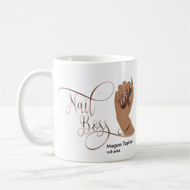 Caneca De Café Chefe de unha, presente para manicura do técnico d