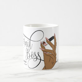 Caneca De Café Chefe de unhas, técnico de unhas, unhas longas, ma