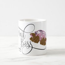 Caneca De Café Chefe de unhas, técnico de unhas, unhas longas, ma