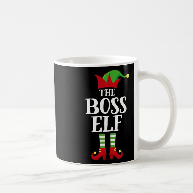 Caneca De Café Chefe Elf Family Matando o Grupo de Natal Elf Paja (Direita)