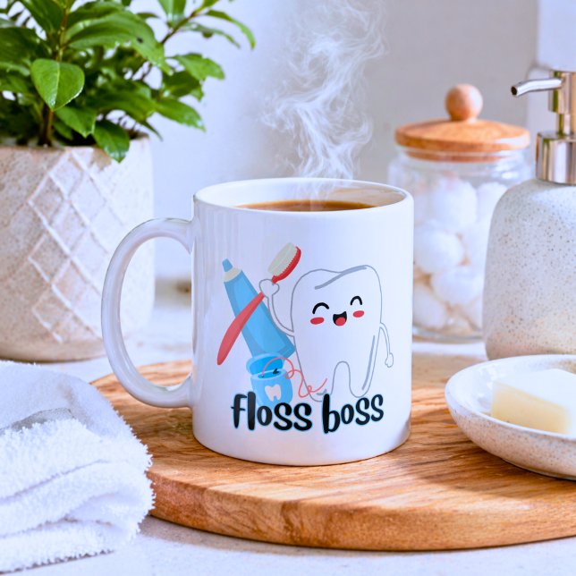 Caneca De Café Chefe Fofo de Fio Dental (Criador carregado)