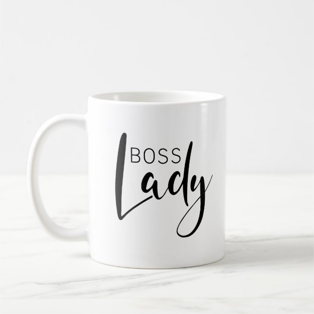 Caneca De Café Chefe Lady Business Proprietário Café Mug (Esquerda)