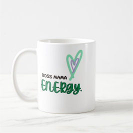 Caneca De Café Chefe MaMa Energy Com Corações
