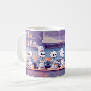 Caneca De Café Chefs de esqueleto bonito e assustador
