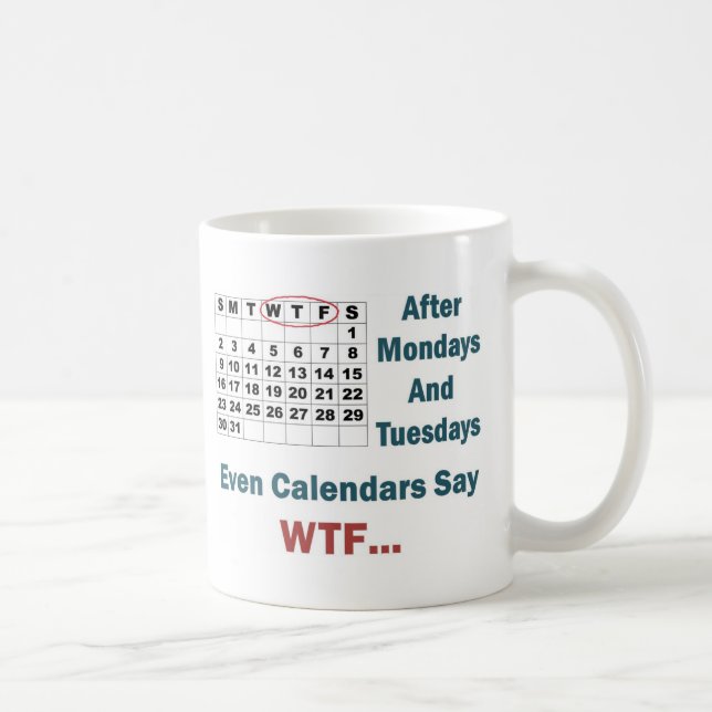 Caneca De Café Cheio rude do calendário (Direita)
