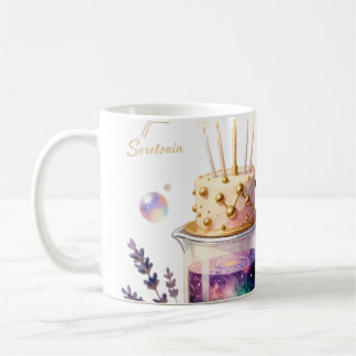 Caneca De Café Chemistry Birthday Celebration Flask and Floral Ca