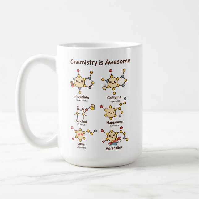 Caneca De Café Chemistry is Awesome | Fun Science Chemistry Day (Esquerda)
