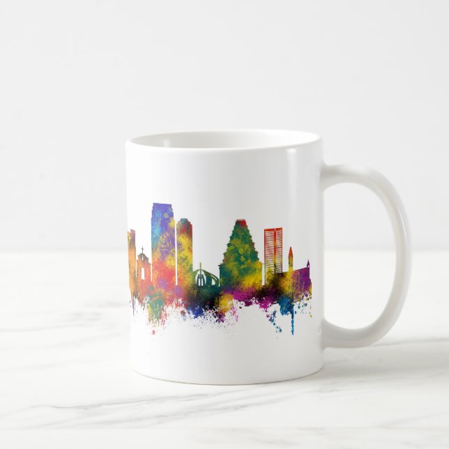 Caneca De Café Chennai Tamil Nadu Skyline (Direita)