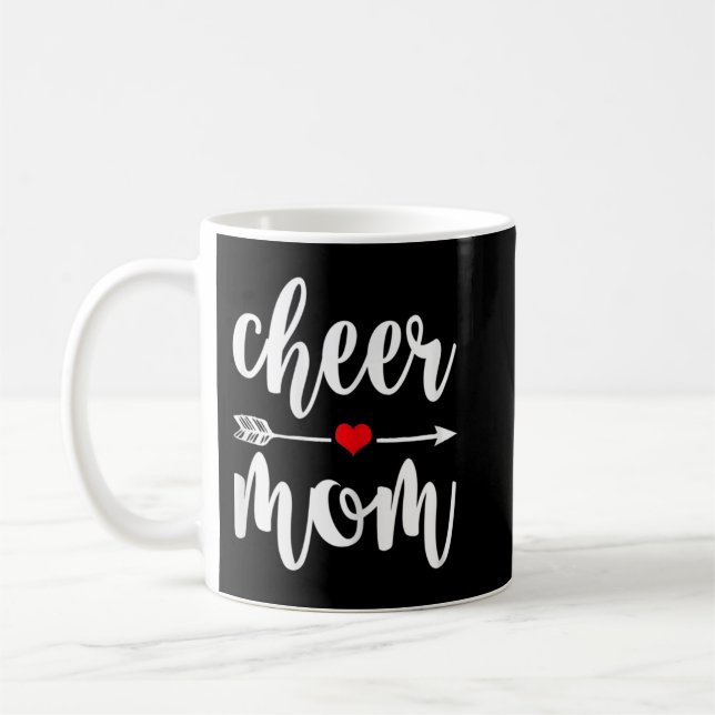Caneca De Café Cheque a mãe Excelente, mãe Cheerleader presente (Esquerda)