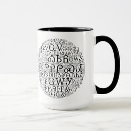 Caneca de café Cherokee da nuvem da palavra do