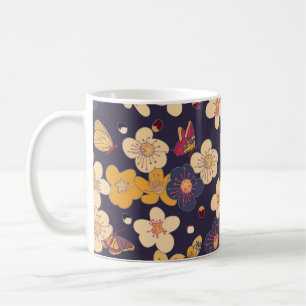 Caneca De Café Cherry Blossom Butterfly Impressão asiático