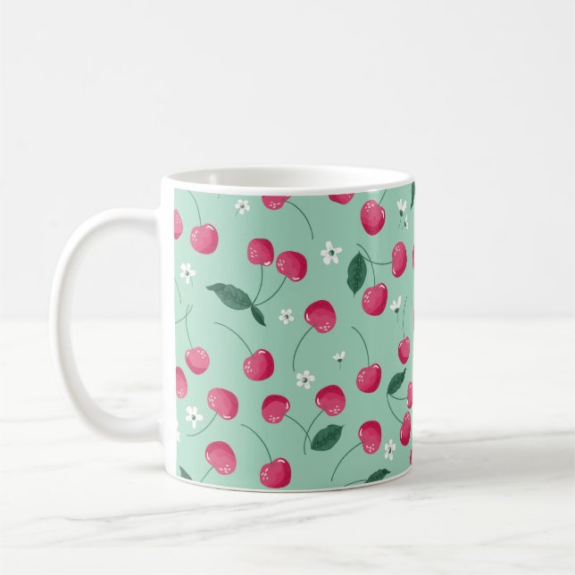 Caneca De Café Cherry Blossom: Design festivo de Verão (Esquerda)