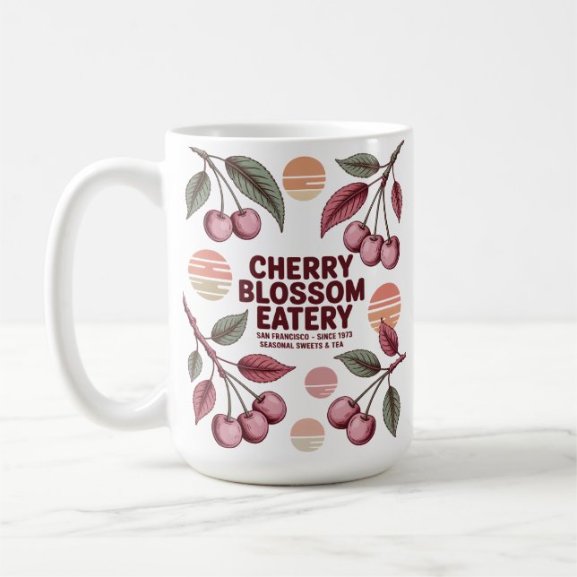 Caneca De Café Cherry Blossom Eatery (Esquerda)
