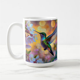 Caneca De Café Cherry Blossom Fantasy Hummingbird