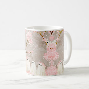 Caneca De Café Cherry Blossom Ghosts