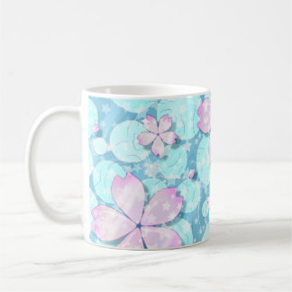 Caneca De Café Cherry Blossom Japonês Kawaii Pond