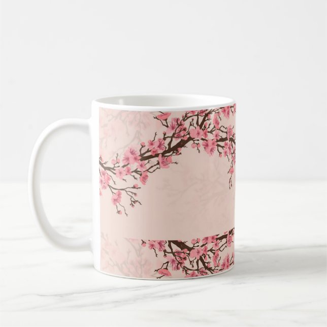 Caneca De Café Cherry Tree Blossom - Sakura Branch (Esquerda)