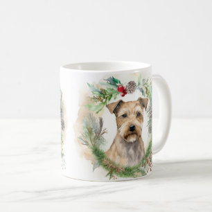 Caneca De Café Chesapeake Bay Terrier Wreath de Natal Festivo